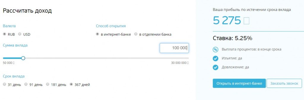 Расчет онлайн банк Санкт-Петербург 6