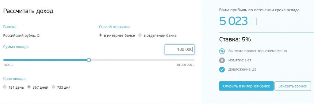 Расчет онлайн банк Санкт-Петербург 4