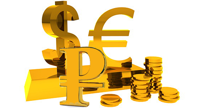 Символы евро, доллара и рубля
